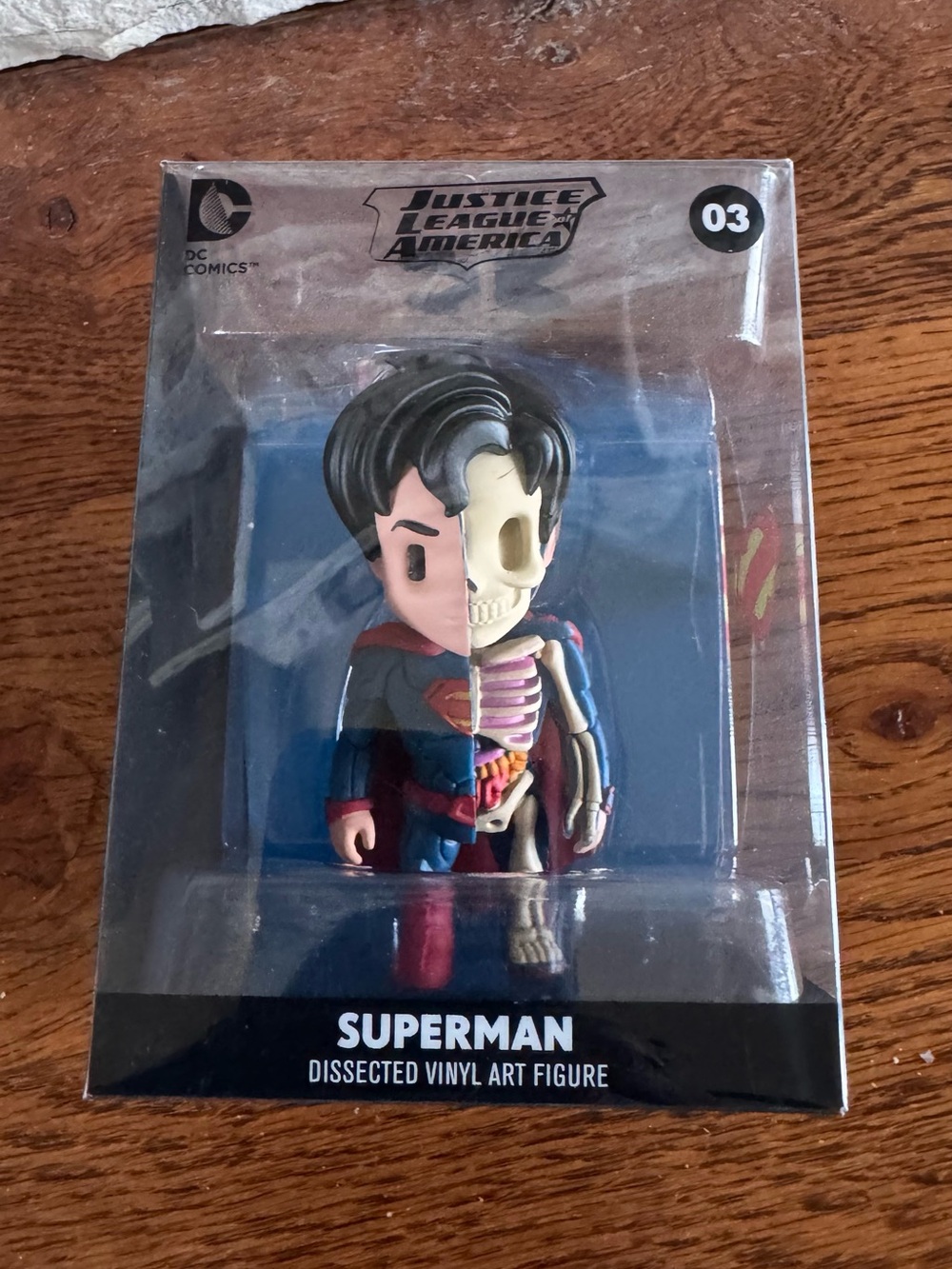 Justice League Superman Dissected Vinyl Art Figure - Blue & Red